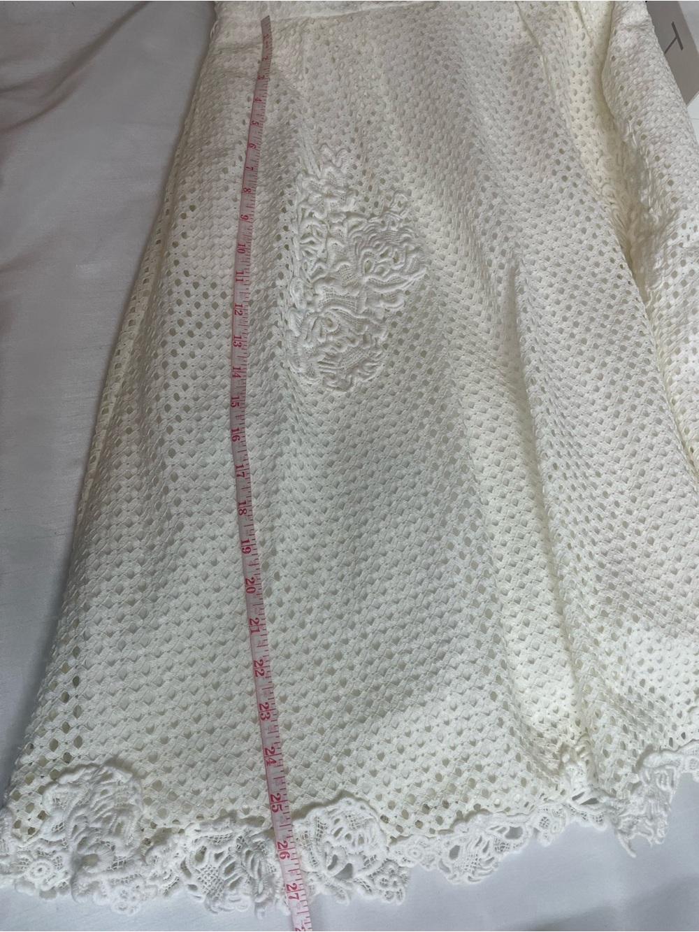 Eliza J Women’s Cream Eyelet V-Neck Midi Dress Size 12 - Picture 13 of 16